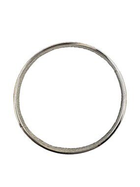 Solid 925 Sterling Silver Flat-Top Hinged Bangle Bracelet - 56.5mm I. D. 8.49g